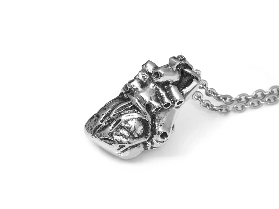 Collar Corazón Anatómico, Joyería Steampunk Anatomía Colgante Dije Enfermera Gótica Foto 2 de 4