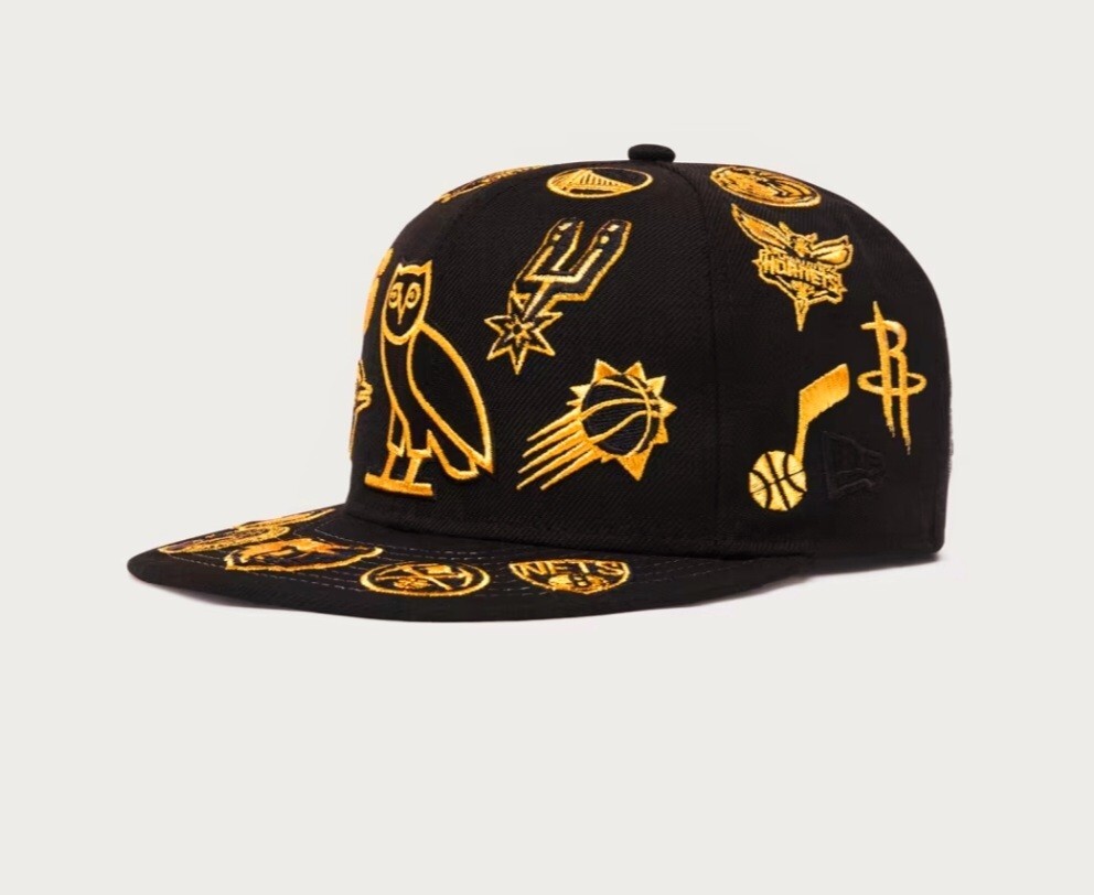 OVO NBA TEAM ICONS OG OWL HOODIE/NEW ERA 59FIFTY HAT DRAKE (NEW