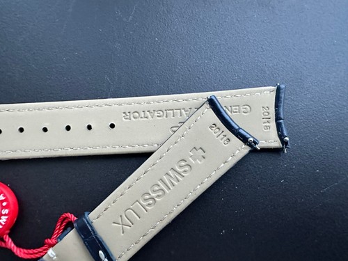 20mm Genuine Alligator BLUE Crocodile Leather Watch Strap Band for Clasp Buckle - 第 11/12 張圖片