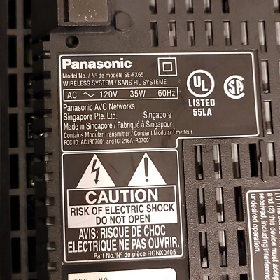 Panasonic Wireless Speaker System SE-FX 65 / SB-HC750 & 2 SB-HS750