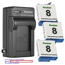 Kastar Battery AC Wall Charger for GoPro AHDBT-801 Hero 8 GoPro HERO8 Silver