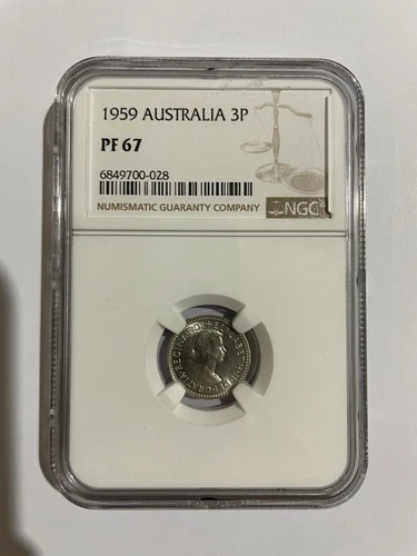 Australia Elizabeth II - 1959 Proof Threepence 3D- NGC PR67
