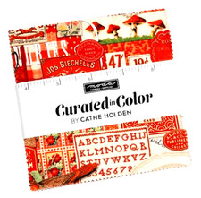 MODA FABRICS "CURATED IN COLOR" CHARM PACKS 42- 5 INCH SQUARES IN EACH CHARM