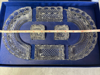 RARE Val St. Lambert Crystal 6 Pc. Centerpiece IOB | eBay