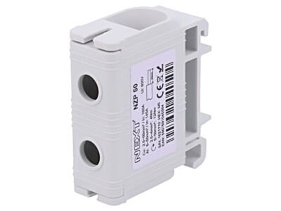 NZP-50 B11-31B8 B11-31B8 Verbinder: Schienen- 50mm2 Wege: 1 Klemmen: 2 grau B: 1