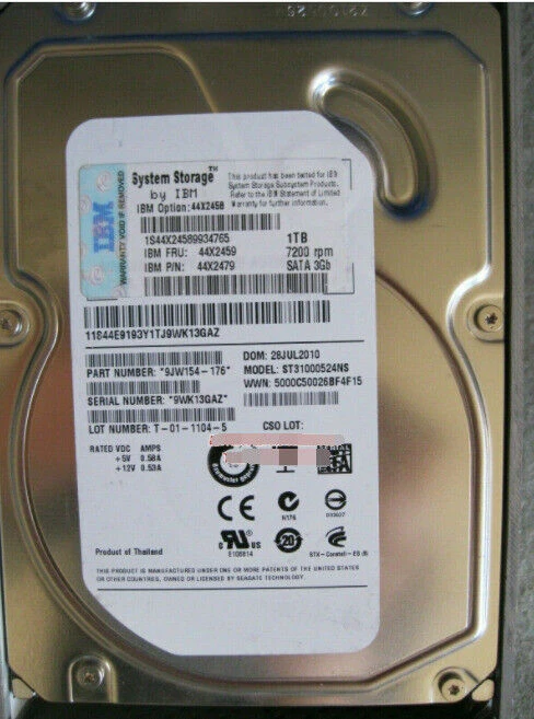 44X2458 44X2459 IBM 1TB 7.2K SATA E-DDM HDD - Bild 2 von 3