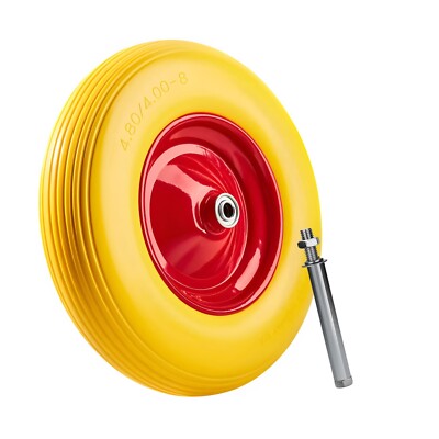 DIVID  Schubkarrenrad PU Vollgummiertes Ersatzrad, Pannensicher, Ersatzrad, Voll