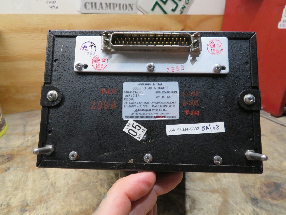 ペイント様　レーダー Bendix/King IN-182A Color Radar Indicator PN: 066-3084-33 UNTESTED
