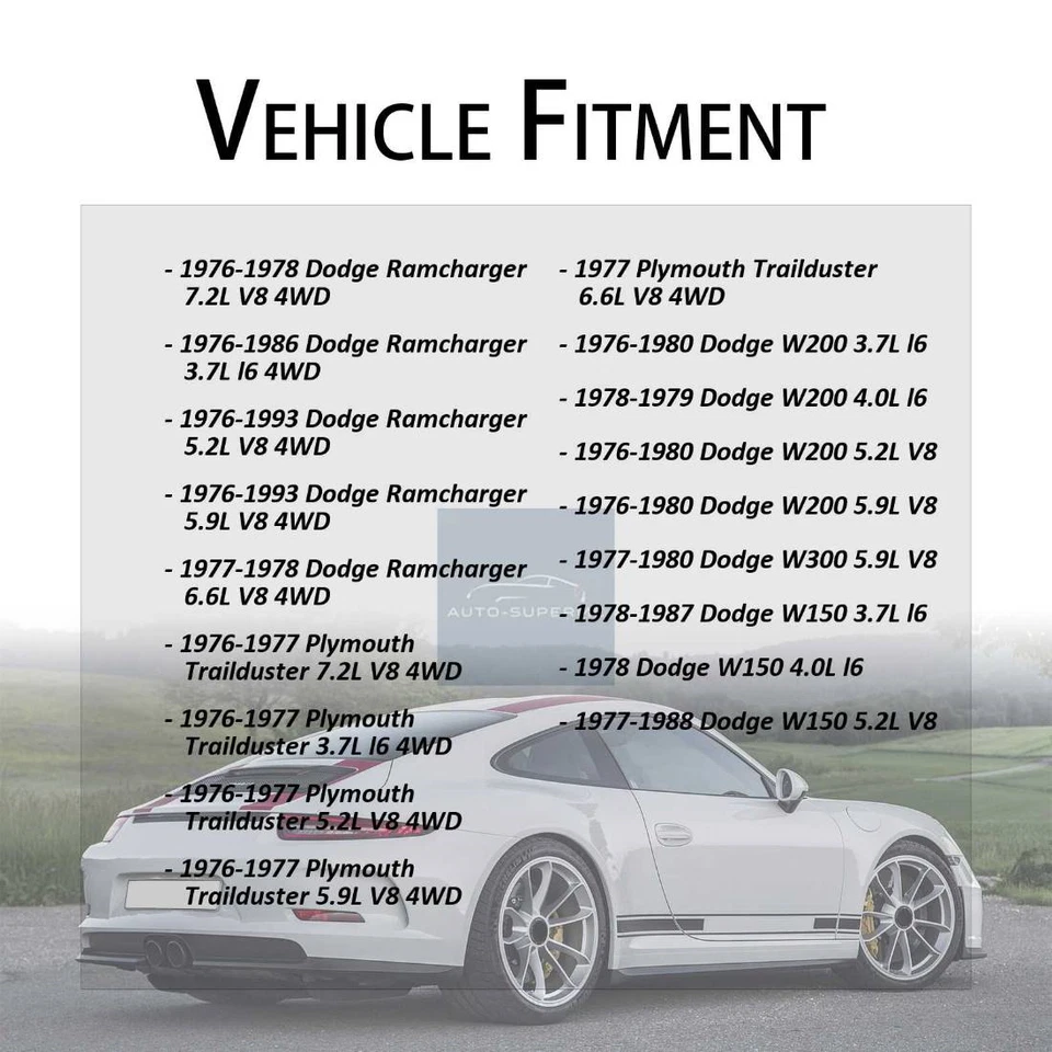Manguera de freno delantera 2x para Dodge W200 1976-1980 3,7 L 1976-1978 Dodge W200 6,6 L Foto 2 de 4