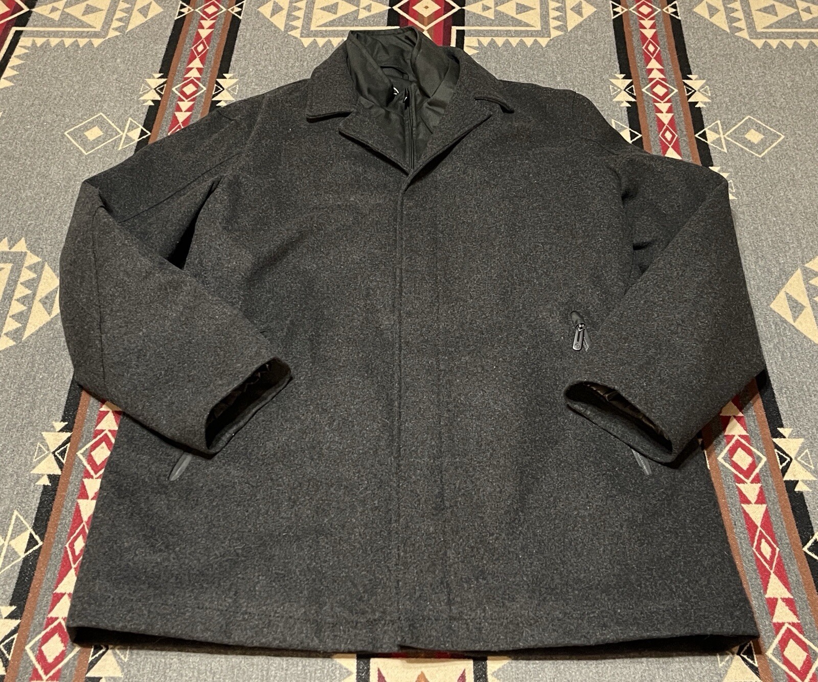 ALTRA TUMI T Tech Giacca Pavone Lana Uomo L Antracite Full Zip BR