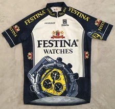 Festina Watches Sibille mens vintage White cycling jersey size XL - Excellent
