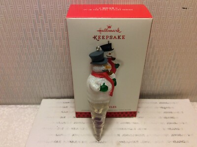 HALLMARK ''COOL ICICLES'' ORNAMENT New in Box 1ST IN THE SERIES-Snowman Icicle