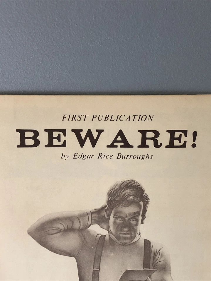 Reduced! E. R. BURROUGHS “Beware!” story in Burroughs Bulletin 39 1st  Ed. 1974 Foto 2 de 4