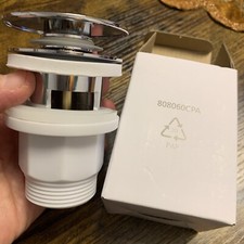 B&Q 808060CPA Basin Slotted waste Chrome And Plastic  Bathroom Plumbing