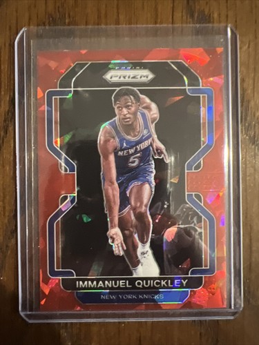 2021-22 Panini Prizm Immanuel Quickley Red Cracked Ice Prizm | eBay