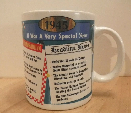 1945 "It Was A Very Special Year" Coffee Mug Cup MUGZ by GANZ Headlines Movies