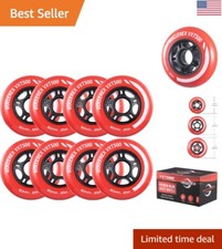 Guaranteed Quality 80mm Inline Skate Wheels - Set of 8 for Roller Blade Hockey