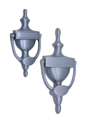 Türklopfer Viktorianisches Urnendesign Messing PVC Holztüren 6'' oder 8'' Satin Chrom