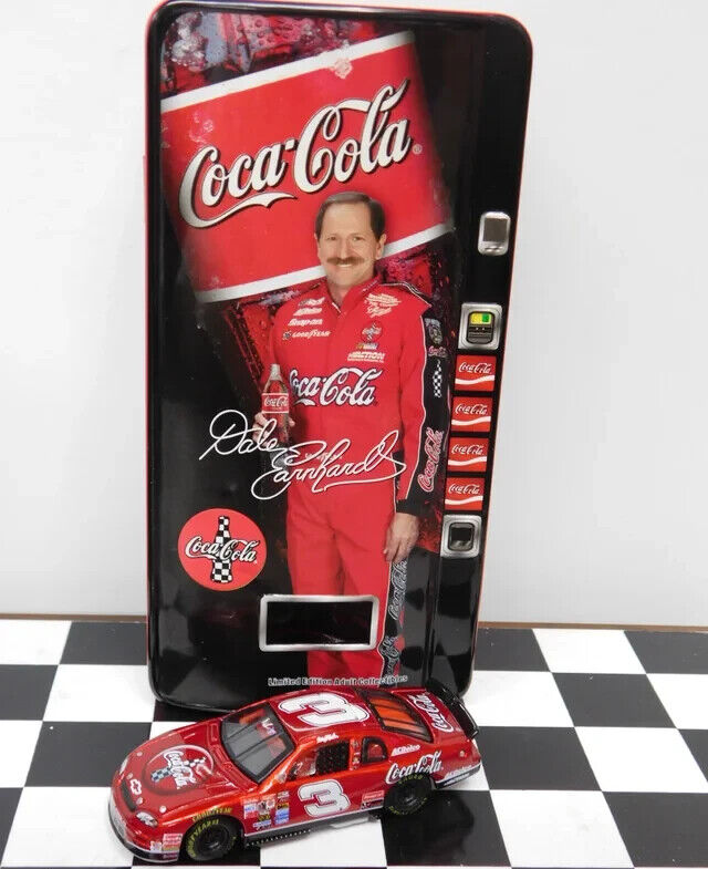 Action Dale Earnhardt Sr 1:64 #3 Coke 1998 Chevrolet in Tin Vending Machine MINT