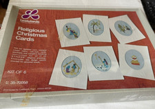 Vintage LeeWards Religious Christmas Card Craft Kit  6 Cards Sealed box
