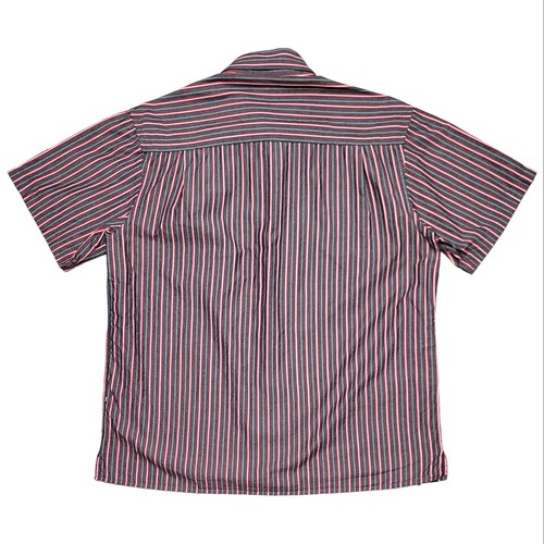 Men's FERNANDO PENA Short Sleeve Shirt, Button Up, Size L, 100% Cotton, Striped - Picture 10 of 12