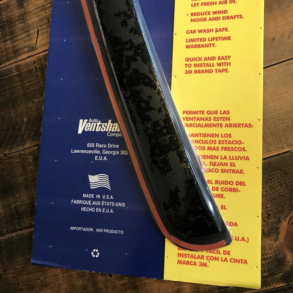 Protectores de lluvia 2 piezas ventana ventilación visera pantalla para Ford furgoneta tamaño completo 92-05 NOS Foto 4 de 4