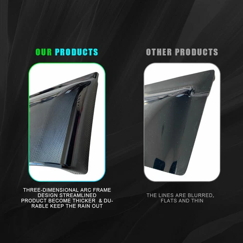 Premium WeatherShields Weather Shields suitable for Prius(XW30) 2009-2015 tinted - Picture 4 of 6