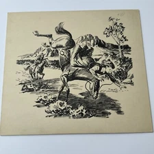 ANTIQUE ILLUSTRATION PAINTING DRAWING COLLECTION YELLOWSTONE COWBOY WESTERN