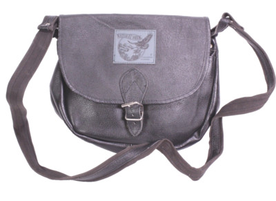 Creazione Giovanni Tasche Leder Saddlebag Umhängetasche schwarz Vintage B2
