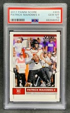 2017 Panini Score PATRICK MAHOMES KC Chiefs Rookie RC #403 Gem Mint PSA 10