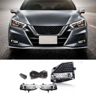 Sunny Led Front Fog Light W/switch/wiring/bezel For Nissan Versa 2021-2022 A