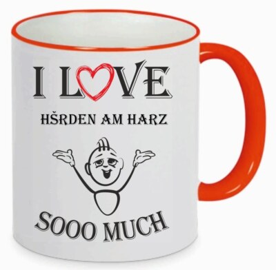 Kaffetasse I Love Hörden am Harz so Much Kaffee Becher Tasse Liebe Rot 138333
