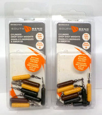 NEW South Bend Cylinder Drop Shot Weights Sz. 3/16  (x2 8-Packs=16 Total)