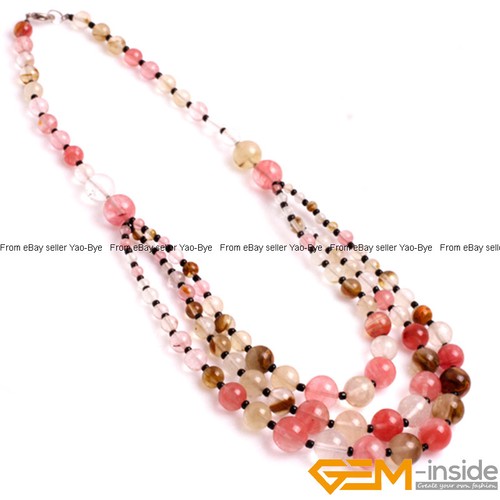 Handmade 8-12mm Gemstone Beaded Fashion Long Necklace For Women 19 Inch Yao-Bye - Picture 34 of 86