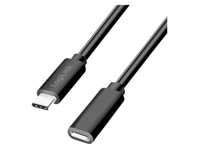 LOGILINK USB2.0 Kabel CU0212 USB-C M/USB-C F PD 3m schwarz