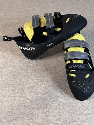 Evolv VTR3D TRAX XT5  Climbing Shoes Black/Yellow Men's US 12 Medium
