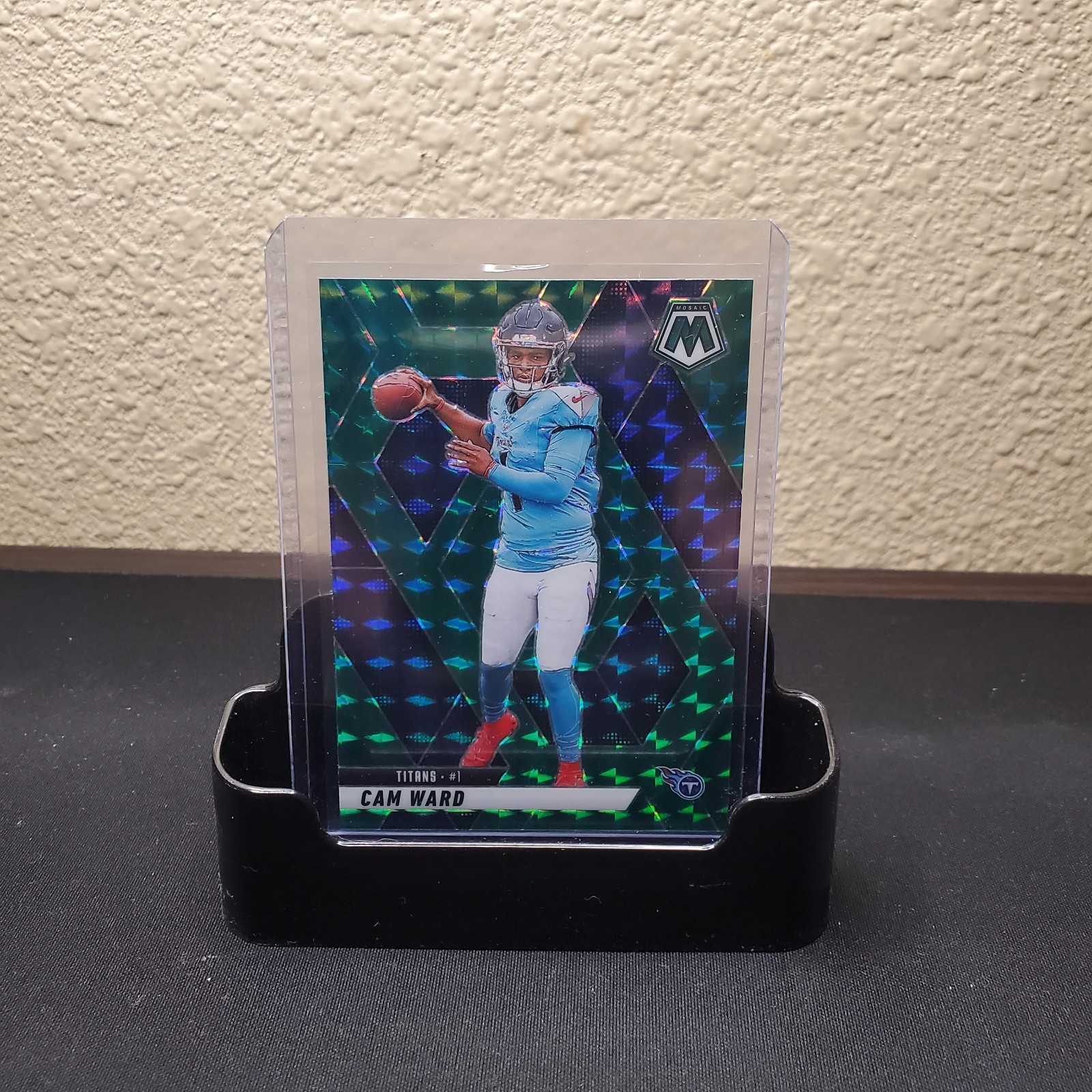 2025 Panini Mosaic Cam Ward Rookie Green Mosaic Prizm #382 Titans (RC)