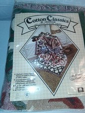 Chatham Cotton Classics Jacquard Woven Throw Blanket Floral Fruit 46x67 USA Made