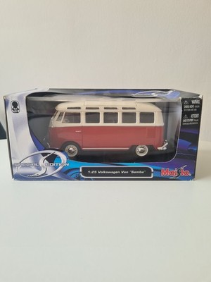 VW VAN BUS SAMBA 1:25 Splitscreen Diecast Model Camper Red Special Edition