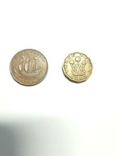 Pair of Georgian Coins 1943  Three Pence & 1944 Half Penny George VI