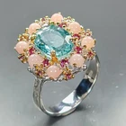 11x8 mm. Luxury quality Emerald Ring 925 Sterling Silver Size 7 /R480367