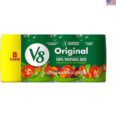 100% Vegetable Juice, 8 Cans of 5.5 fl oz - Healthy and Nutritious