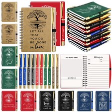 Sinload 80 Pcs/ 40 Set Religious Christian Gifts Bulk Valentines Spiral Notebook