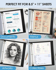 230 Pack Sheet Protectors 8.5 x 11 inch, Clear Page Protector for 3 Ring Bind...