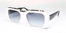 FACE  FACE SHIRO 3 012 WHITE GEOMETRIC SHAPE FRAME MADE IN ITALY SUNGLASSES