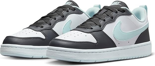 Nike Court Borough Low Recraft Big Kids' Shoes Anthracite/White/ Blue Size 3.5y