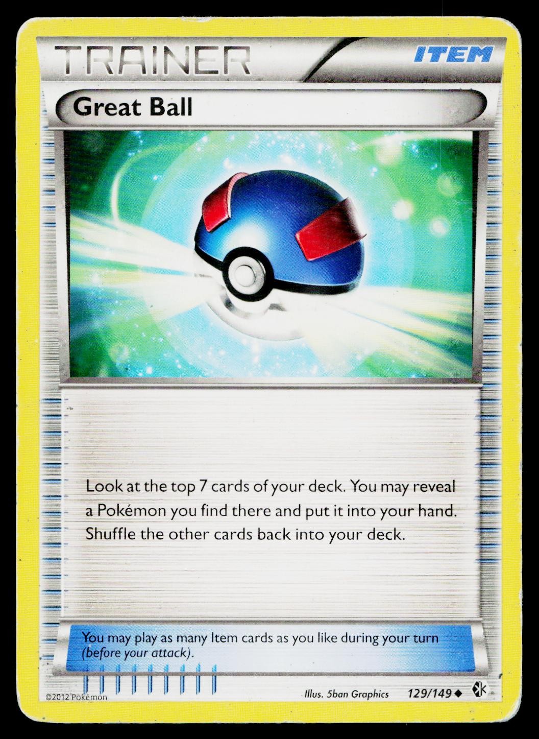 Great Ball 129/149 Uncommon Boundaries Crossed Pokemon Heavily Played