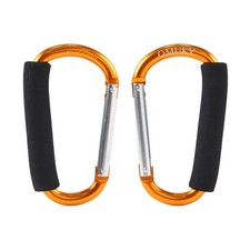 Carabiner Shopping Bag Holder Handle Multipurpose Snap Hook 2-Pack