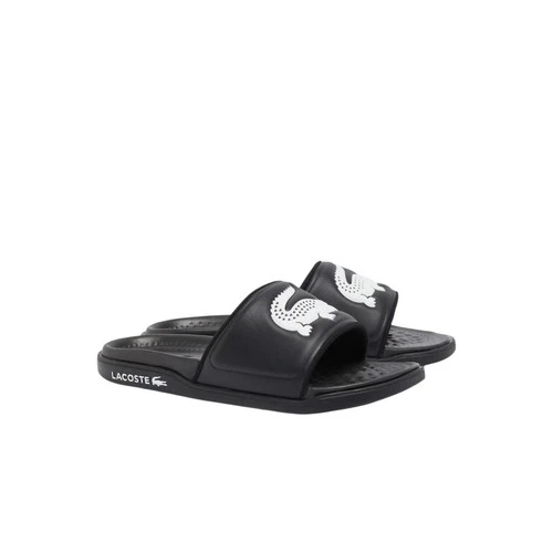 Lacoste Mens Sliders Black Serve Slide Dual Size UK 7 8 9 10