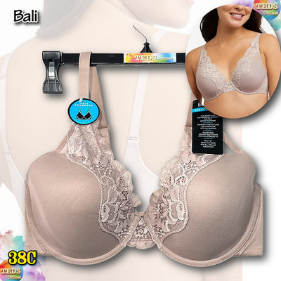 NWT Bali 38C One Smooth U Comfort Stretch Lace Underwire Bra DF0084 Evening